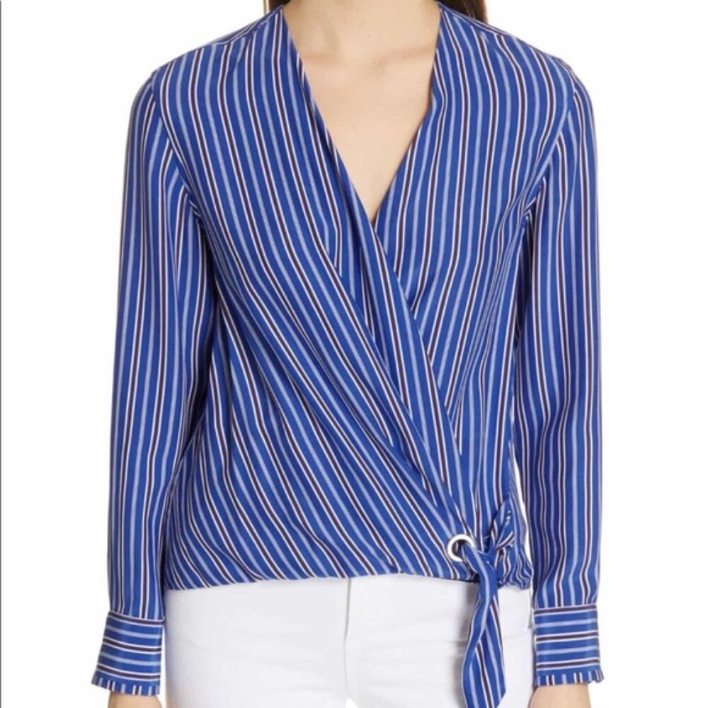 Rag and Bone Felix Wrap Tie Silk Blouse - Size XXS